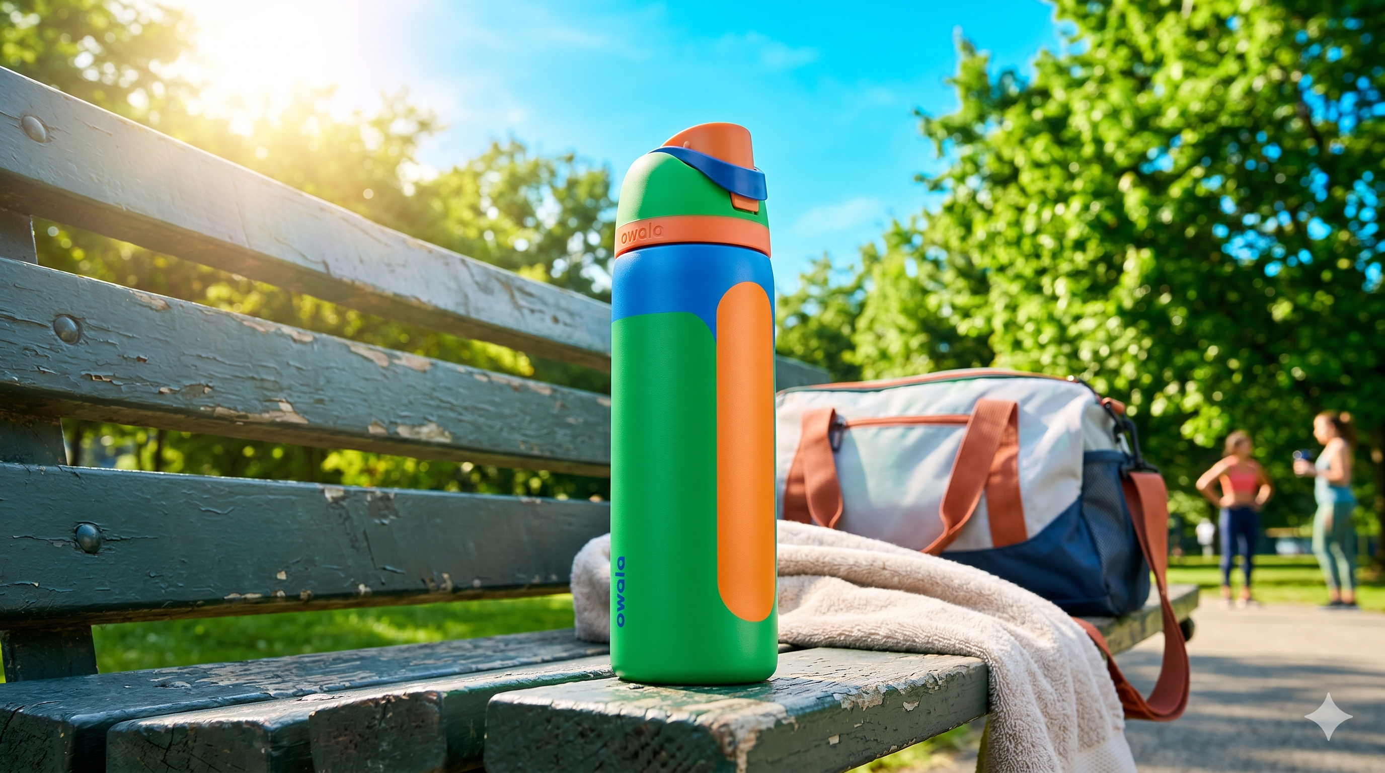 Owala FreeSip bottle outdoors